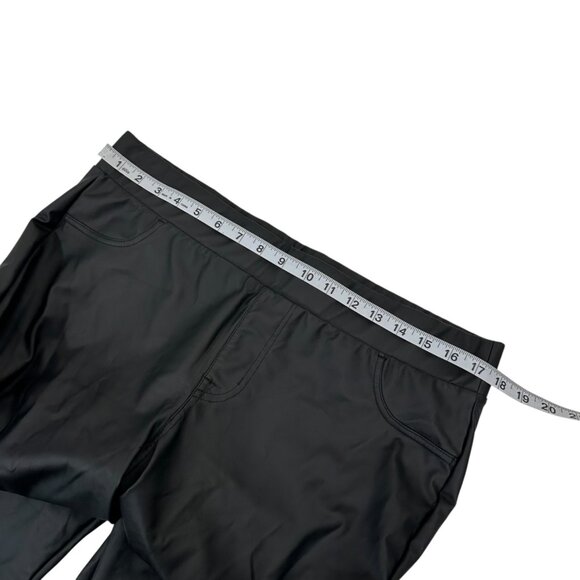 Torrid Black Faux Leather Stretch Jeggings Size 2 High-Rise With Back Pockets - Picture 6 of 12